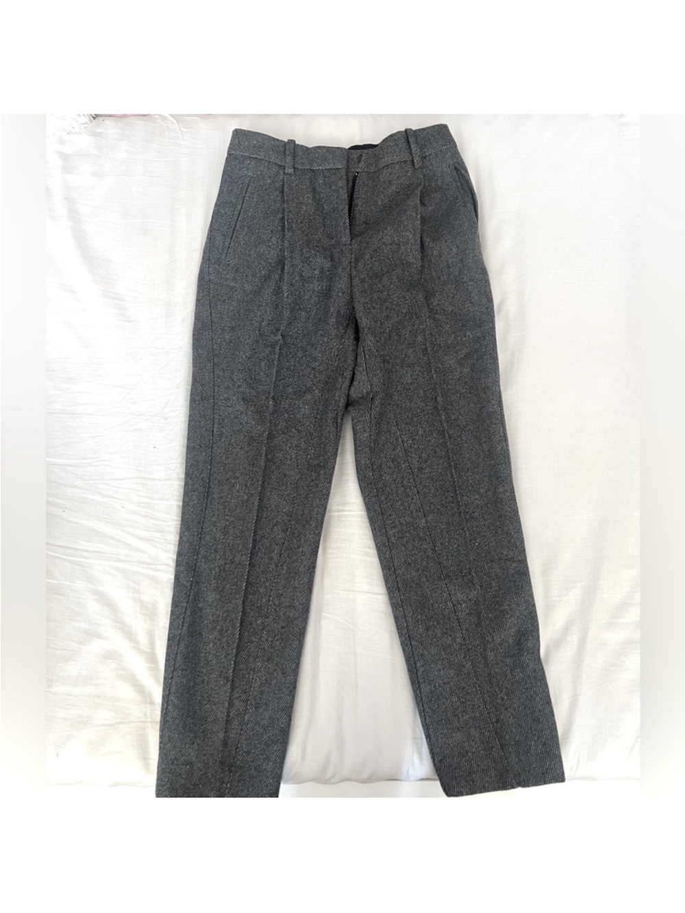 Maje Classic Grey Pleated Tailored Trousers, Size EU/FR 34